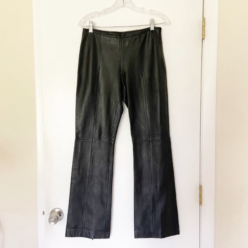 Vintage Black Buttery Soft lined 100% Leather Pants - Elements by Vakko